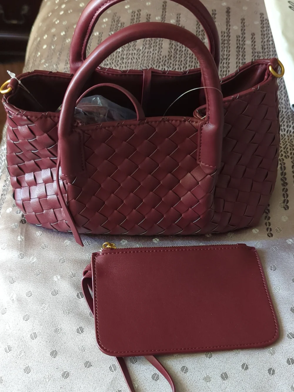 Anthropologie Woveb Mini Tote with Wallet  NWT